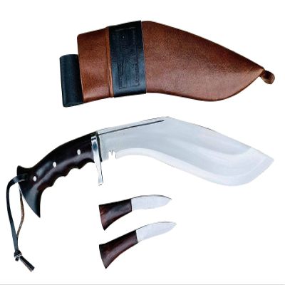 EGKH 12 Inch Long Blade Iraqi Khukuri Handmade Kukri Knife Full Tang Fixed Blade Machete Balance Tempered Carbon Steel Rosewood Handle