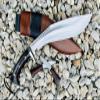 EGKH 12 Inch Long Blade Iraqi Khukuri Handmade Kukri Knife Full Tang Fixed Blade Machete Balance Tempered Carbon Steel Rosewood Handle view 2