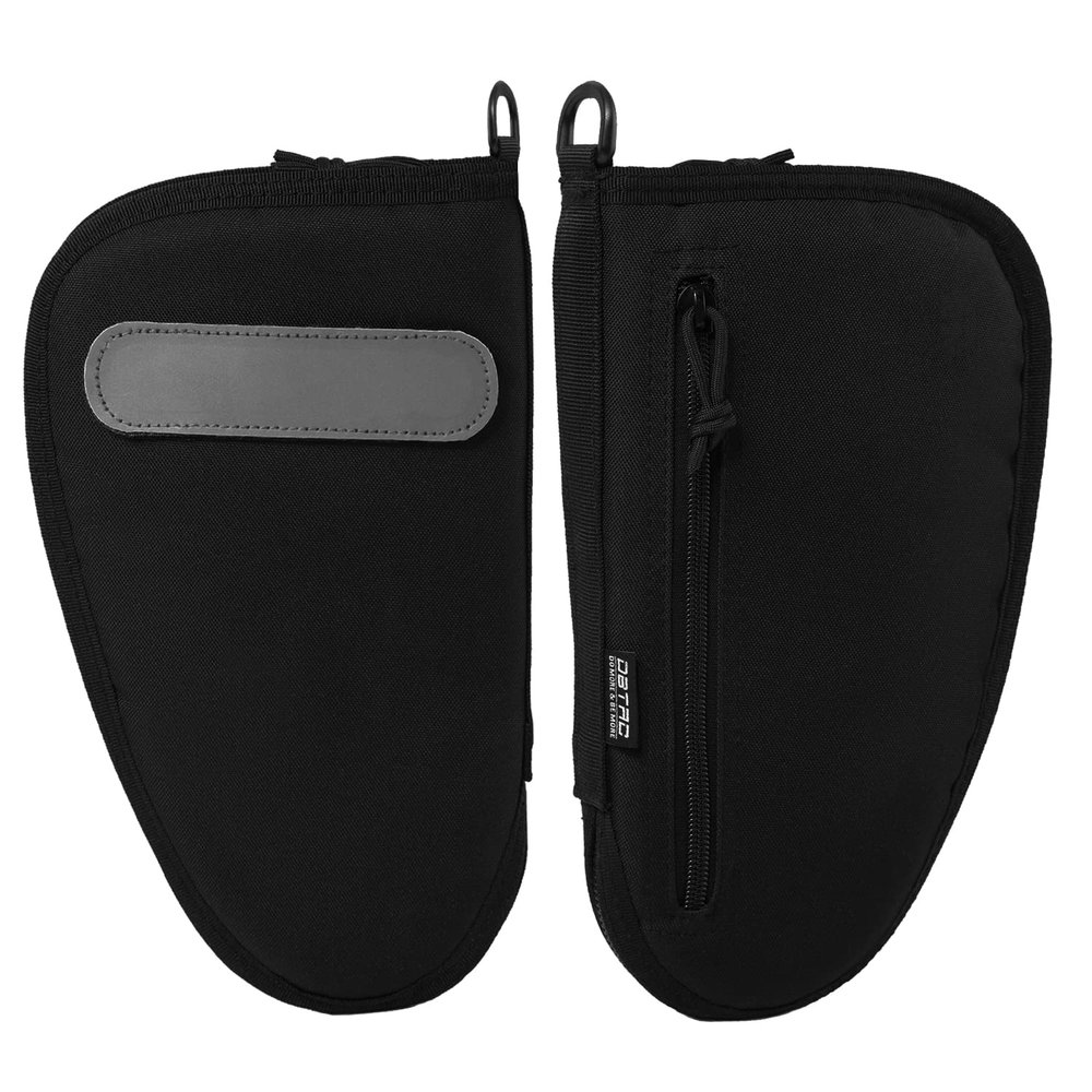 DBTAC Pistol Rug Case | Tactical 1x Handgun Firearm Shooting Padded Case with Lockable Zipper, Removable & Reflective Patch (10.5" x 6" Medium Pistol Case, Black)