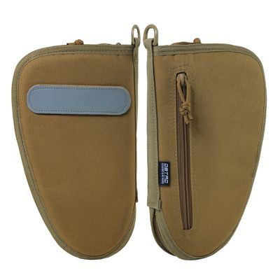 DBTAC Pistol Rug Case | Tactical 1x Handgun Firearm Shooting Padded Case with Lockable Zipper, Removable & Reflective Patch (10.5" x 6" Medium Pistol Case, Brown)