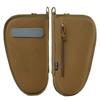 DBTAC Pistol Rug Bag | Tactical 1x Handgun Firearm Shooting Padded Case with Lockable Zipper, Removable & Reflective Patch (12.5" x 7" Large Pistol Case, Brown) view 1