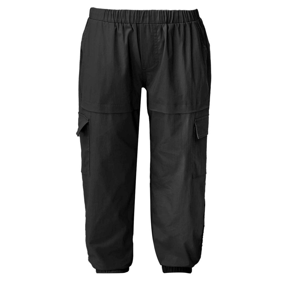 easyforever Kids Girls Cargo Jogger Pants Sports Pockets Trousers Sweatpants Cotton Fashion Bottoms with Drawstring Black 3 6 Years