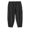 easyforever Kids Girls Cargo Jogger Pants Sports Pockets Trousers Sweatpants Cotton Fashion Bottoms with Drawstring Black 3 6 Years view 4