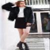 foefaik Women's Black Shaggy Faux Fur Coat Long Sleeves Jacket Outerwear Tops view 3