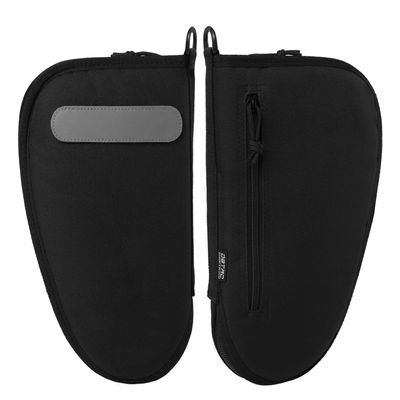 DBTAC Pistol Rug Bag | Tactical 1x Handgun Firearm Shooting Padded Case with Lockable Zipper, Removable & Reflective Patch (12.5" x 7" Large Pistol Case, Black)