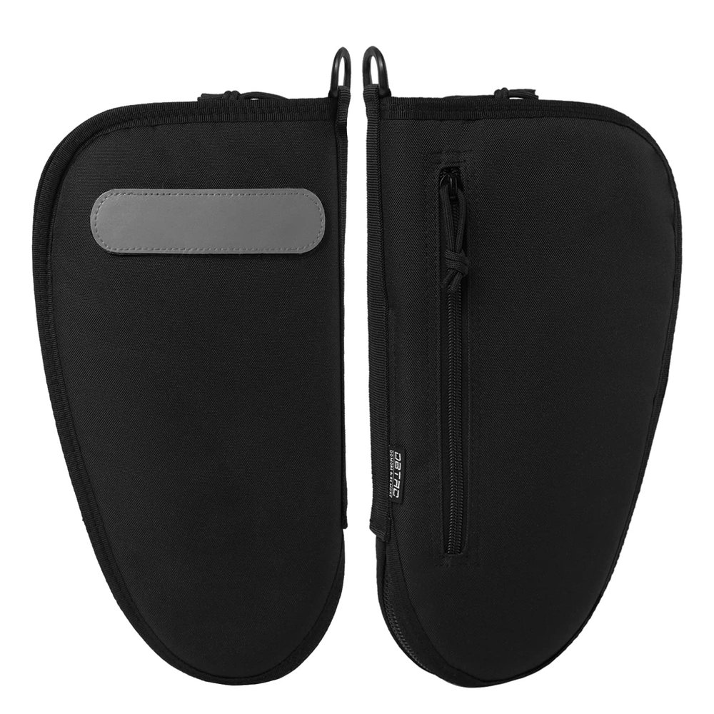 DBTAC Pistol Rug Bag | Tactical 1x Handgun Firearm Shooting Padded Case with Lockable Zipper, Removable & Reflective Patch (12.5" x 7" Large Pistol Case, Black)