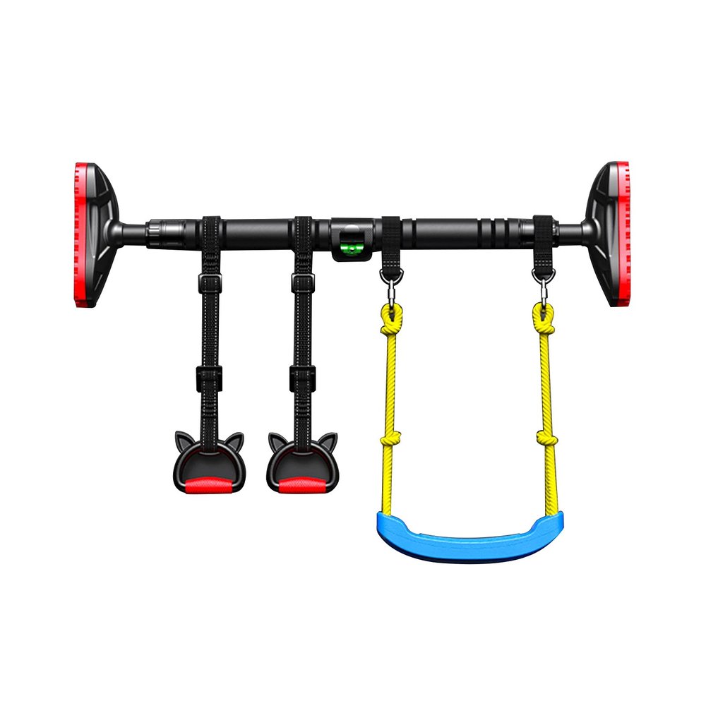 Pull up Bar Hua Multifunctional Pull-up Bar, Adjustable 65-140cm Fitness Horizontal Bar, for Indoor Portable Training for Children and Adults, Bring Rings and Swings