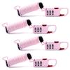 Ktdzone Cute Portable Combination Cable Lock for Girls Women, Mini 3-Digit Password Code Helmet Lock for Bicycle Motorcycle Pink 4Pcs/Set view 1