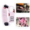 Ktdzone Cute Portable Combination Cable Lock for Girls Women, Mini 3-Digit Password Code Helmet Lock for Bicycle Motorcycle Pink 4Pcs/Set view 4