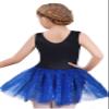 EQSJIU Tutu Dress for Girls 6-7 Gymnastics Leotards with Skirt Tutu Tulle Skirted Leotard Unitard Bodysuits Dance Ballet Blue Shiny Sequins Embroidered Flower view 2