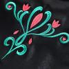 EQSJIU Girls Gymnastics Leotards with Skirts 5t Size 6 6-7 Years Old Blue Black Gold Sequins Sparkly Sparkle Shiny Embroidery Flower view 3