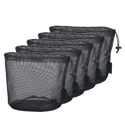usharedo 5pcs Nylon Mesh Bag Travel Stuff Sack Sports Equipment Bag BVP04