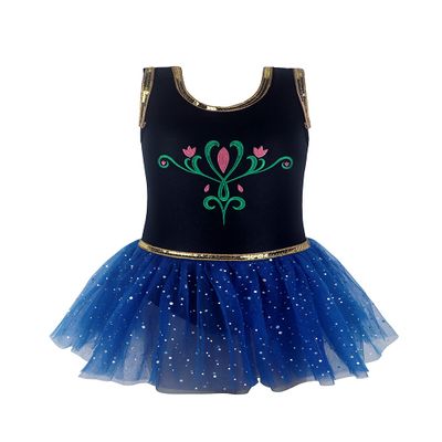 EQSJIU Ballerina Gymnastics Leotards with Tutu Dress for Baby Toddler Girls 2t 3t 12-18 Month 24 Months Black Blue Embroidery Sparkly Sequins