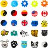 Chalyna 25 Pieces Tennis Racket Vibration Dampeners Silicone Tennis Dampeners Cartoon Vibration Dampeners for Tennis Racket Racquetball view 1