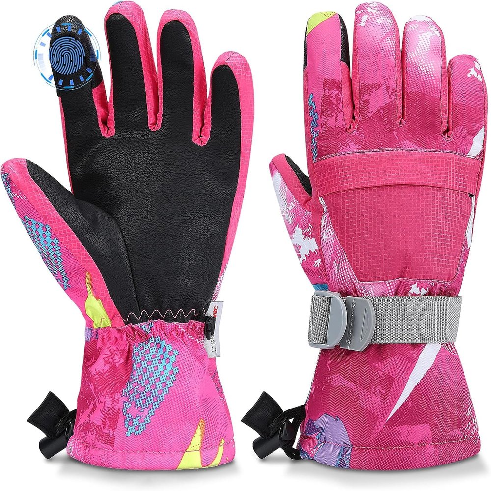 Odtmger Ski Gloves, Warmest Waterproof and Breathable Snow Gloves for Cold Weather, Fits Both Men & Women,for Parent Child Outdoor