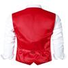 ZEROYAA Men's Hipster Urban Design 3 Pockets Business Formal Dress Vest for Suit Tuxedo ZLSV16 Red Medium view 3