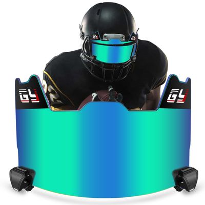GY Football Visor Professional Football Helmet Visor for Youth Football Helmets and Adult Football Helmet Visors, Includes Visor Clip (Revo Green)