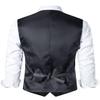 ZEROYAA Men's Hipster Urban Design 3 Pockets Business Formal Dress Vest for Suit Tuxedo ZLSV16 Charcoal X-Large view 3