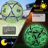 EVZOM Soccer Ball Luminous Official Match Game American Soccer Ball Size 4 for Boys, Girls, Kids Ages 8 to 12 Years Old Outdoors Indoors Sports Ball Training view 2