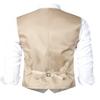 ZEROYAA Men's Hipster Urban Design 3 Pockets Business Formal Dress Vest for Suit Tuxedo ZLSV16 Beige Small view 3