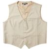 ZEROYAA Men's Hipster Urban Design 3 Pockets Business Formal Dress Vest for Suit Tuxedo ZLSV16 Beige Small view 4