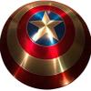 Captain Shield 22" Mild Steel Round Leather Grip Wall Decor Metal Halloween Medieval Armor Cosplay LARP Combat Shield - Red Rust Free view 1