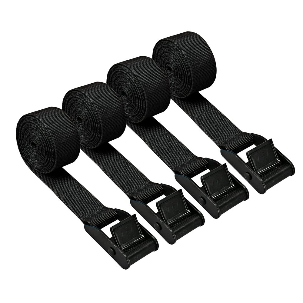 Premium Tie Down Straps Short, 4 Pack Adjustable Lashing Straps Ratchet Straps Heavy Duty Ratchet Tie Down Straps Cargo Straps with Cam Buckle Suitable for Carrying Various Cargo or Luggage