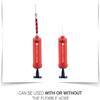 The Friendly Swede Ball Pump for Sports Balls  Hand Air Pump Including Needles and Nozzles - Suitable for Basketball, Soccer, Volleyball - Built-in Needle Storage & Flexible Hose - Multicolor 20pk view 3