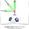 The Friendly Swede Ball Pump for Sports Balls  Hand Air Pump Including Needles and Nozzles - Suitable for Basketball, Soccer, Volleyball - Built-in Needle Storage & Flexible Hose - Multicolor 20pk view 4