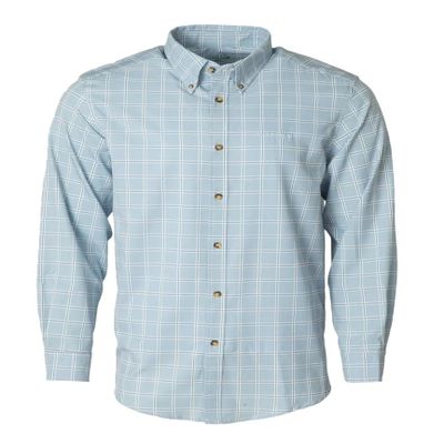Banded Gear - The Hustle Performance Dress Shirt - Light Blue Check (Large)