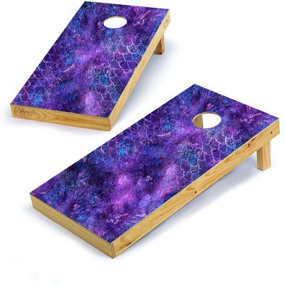Mossy Oak Graphics, Cornhole Board Wrap Kit, Elements Coastal Indigo, 2 Pieces of 24.5 x 48.5, Peel and Stick Vinyl, Pre-Cut Hole