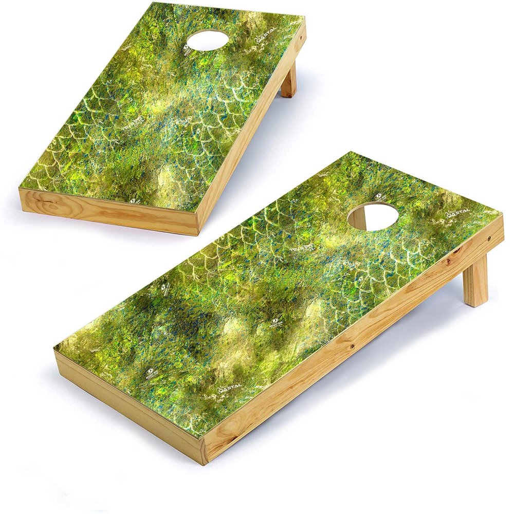 Mossy Oak Graphics, Cornhole Board Wrap Kit, Elements Coastal Mahi Mahi, 2 Pieces of 24.5 x 48.5, Peel and Stick Vinyl, Pre-Cut Hole