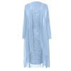 FOVIGUO Mother of The Bride Dress Short Evening Party Dress Lace Jacket Two Pieces Light Blue, X-Large view 2