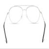 Kenneth Cole REACTION KC1511-B Teardrop Blue Light Blocking Eyewear Frames, Shiny Light nickeltin, 59mm view 3