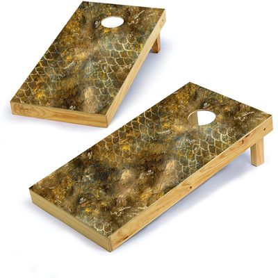 Mossy Oak Graphics, Cornhole Board Wrap Kit, Elements Coastal Tripletail, 2 Pieces of 24.5 x 48.5, Peel and Stick Vinyl, Pre-Cut Hole
