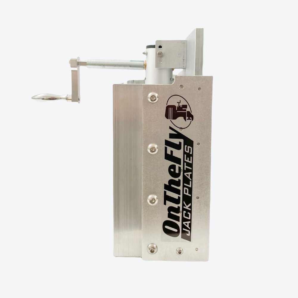 Adjustable Manual Boat Jack Plate  High Grade Marine Aluminum  Standard Unit - for up to 30hp Outboard Motors  by On The Fly Jack Plates