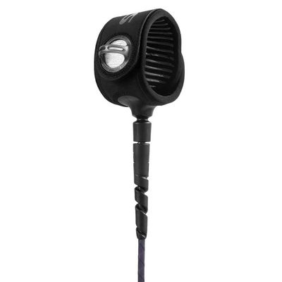 FCS Freedom Helix All Round Surf Leash (Smoke, 7'), Smoke-White, (FHAA-SKW-07F)