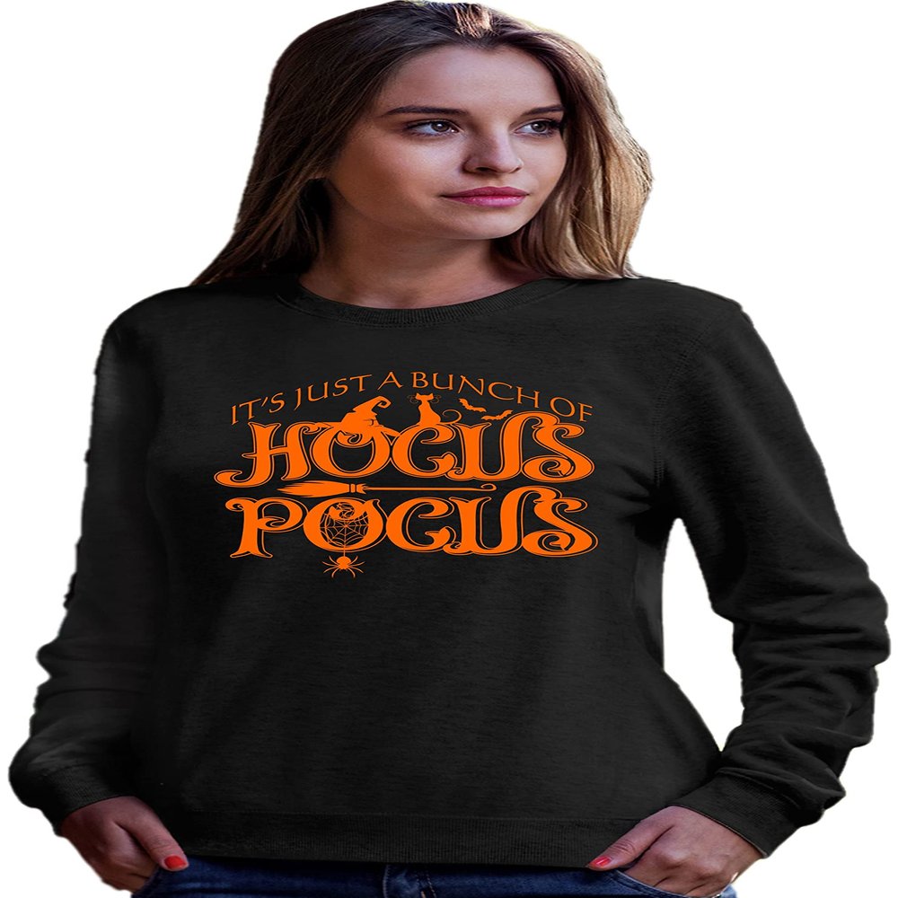 Go All Out 3X-Large Black Adult It's Just A Bunch Of Hocus Pocus Halloween Sweatshirt Crewneck