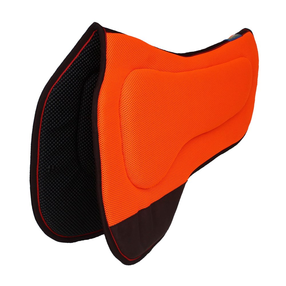 CHALLENGER 27"x18" Western Round Skirt Barrel Neoprene Saddle Pad Orange 39199OR