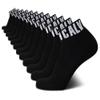 Calvin Klein Mens Quarter Socks - 12 Pack Breathable Soft Cushioned Quarter Cut Athletic Ankle Socks for Men, Size 7-12, Black Logo view 1