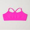 Kurve Girls' Underwear Crop Training Bra, Seamless Racerback Crop Top, UV Protective Fabric UPF 50+ (Made with Love in The USA), Neon Fuschia, Medium/Large (Ages 9-14) view 2