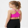 Kurve Girls' Underwear Crop Training Bra, Seamless Racerback Crop Top, UV Protective Fabric UPF 50+ (Made with Love in The USA), Neon Fuschia, Medium/Large (Ages 9-14) view 4