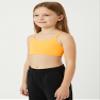 Kurve Girls' Underwear Crop Training Bra, Seamless Racerback Crop Top, UV Protective Fabric UPF 50+ (Made with Love in The USA), Neon Orange, Medium/Large (Ages 9-14) view 4