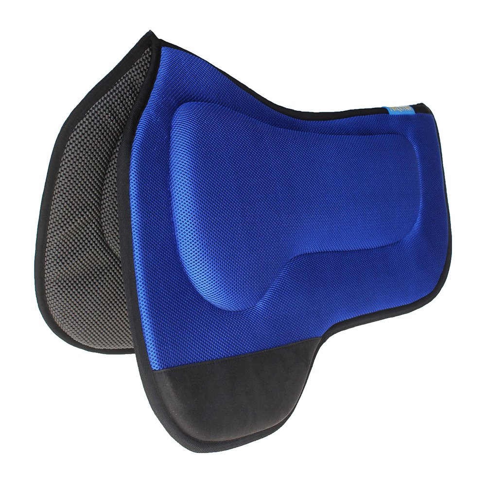 CHALLENGER 27"x18" Western Round Skirt Barrel Neoprene Saddle Pad Blue 39199RB