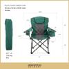 ARROWHEAD OUTDOOR Portable Deluxe Folding Camp Quad Chair w/Headrest, Glass & Cup Holders, Armest 6-can Cooler, Heavy Duty Carry Bag, 550 lbs Weight Capacity view 3