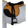 CHALLENGER Horse English Western Trail Fleece Padded Adjustable Bareback Saddle Pad Tan 39TS05TN view 4