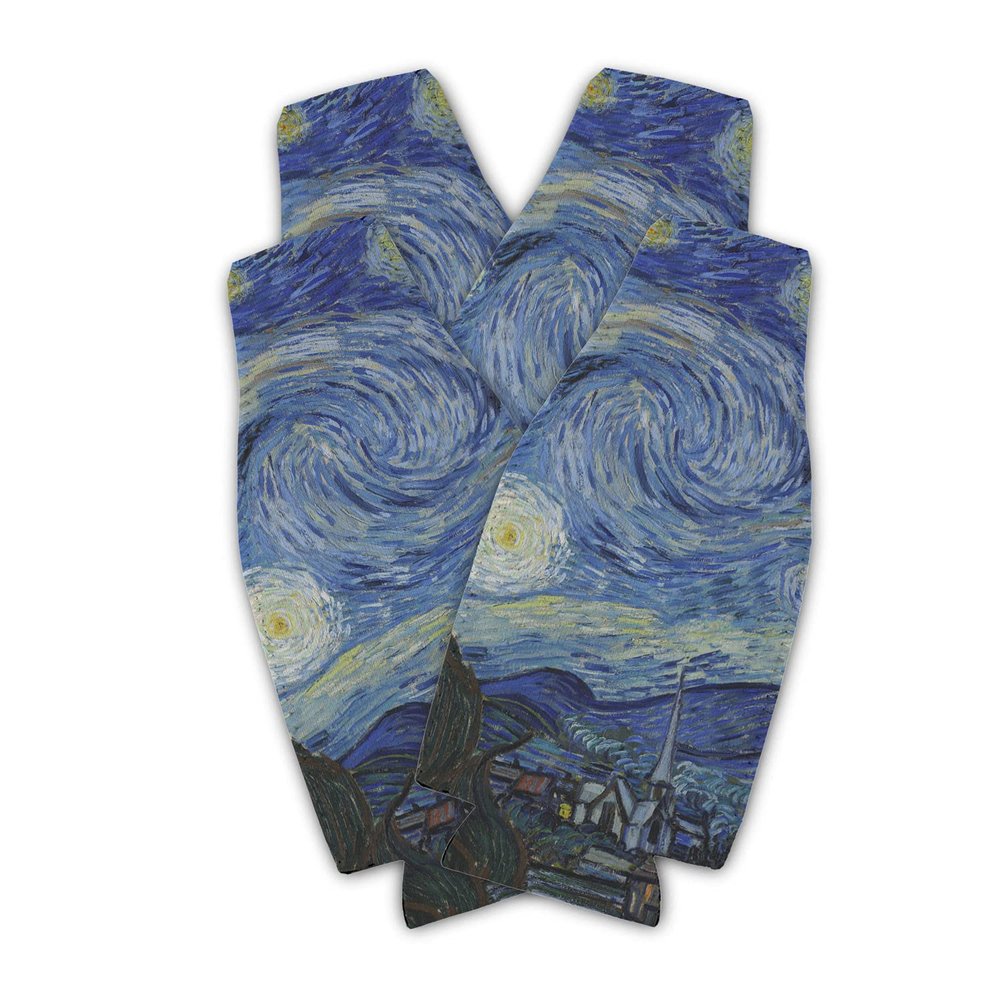 The Starry Night (1889) Zipper Bottle Cooler - Set of 4