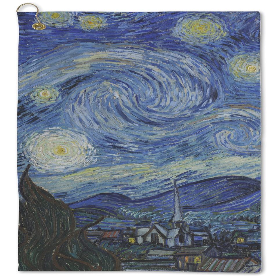 YouCustomizeIt The Starry Night (1889) Microfiber Golf Towel - Large