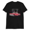1957 57 Chevy Red Antique American Car Short-Sleeve Unisex T-Shirt view 1