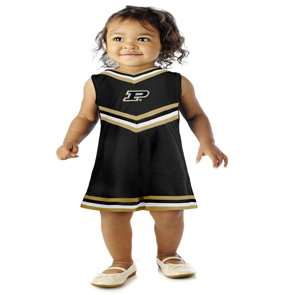 Little King NCAA Toddler/Youth Girls Team Cheer Jumper Dress-Purdue-Y6